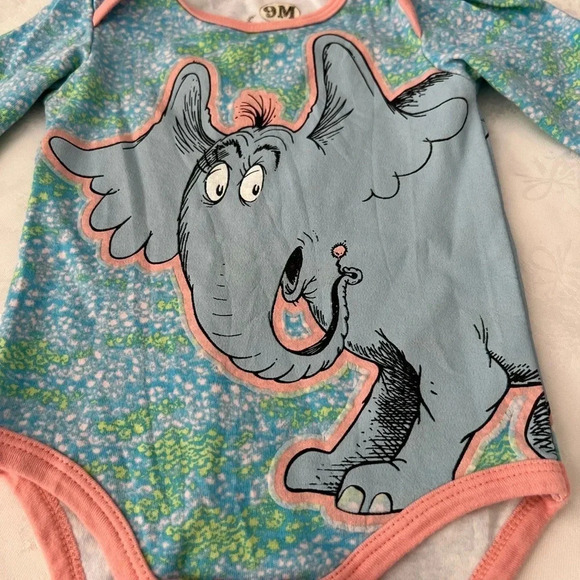 Dr Seuss Horton Hears A Who Bodysuit Set of Two 9M Baby Girl - Picture 4 of 10